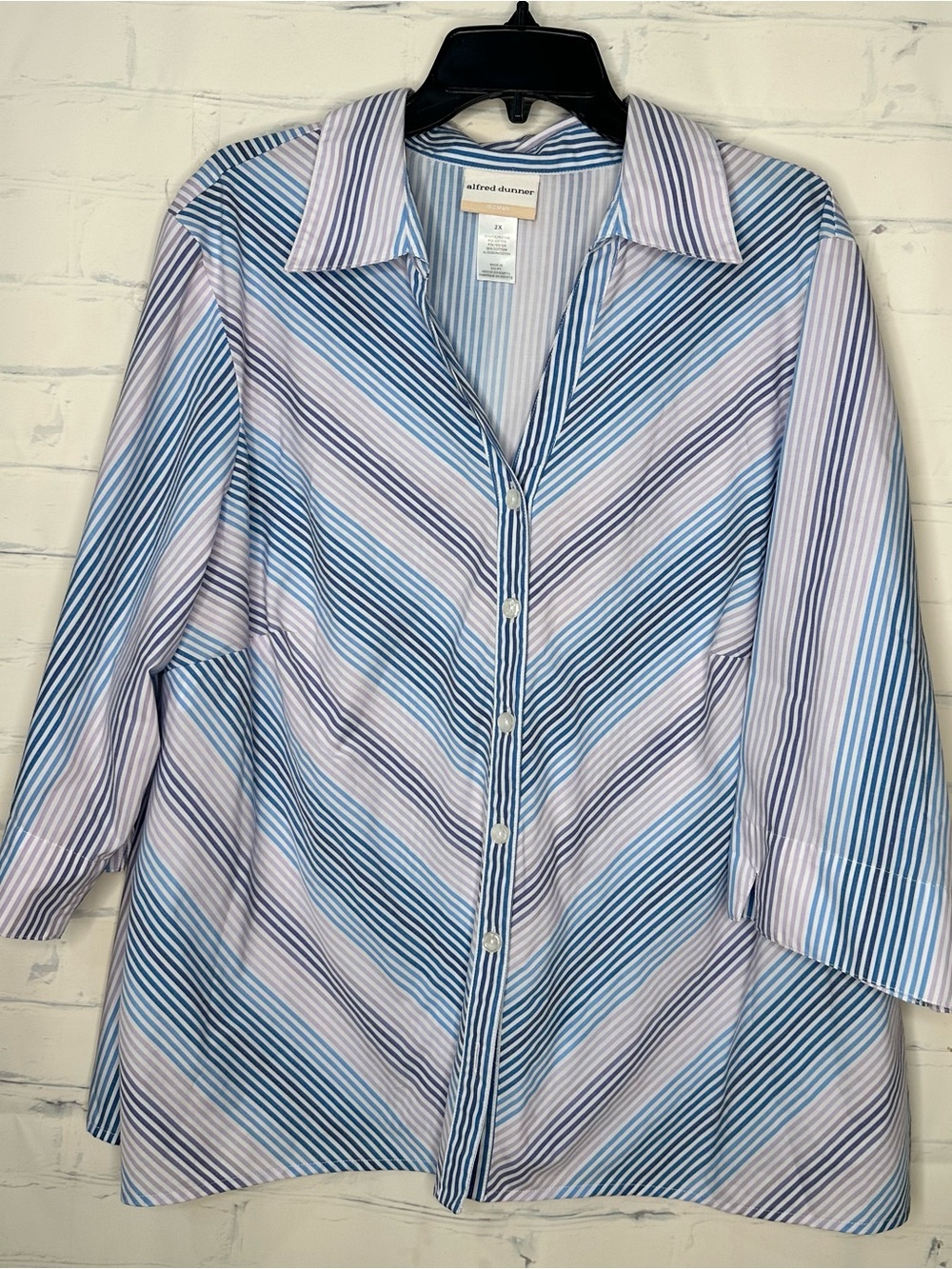Women’s Alfred Dunner Size 2XL Multi Color 3/4 Sleeve Top